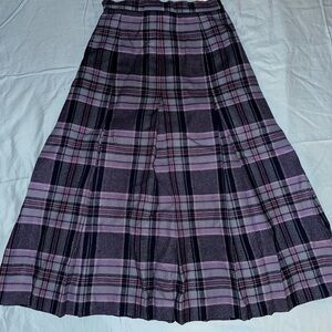 Vintage Tartan Plaid Purple Women's Skirt